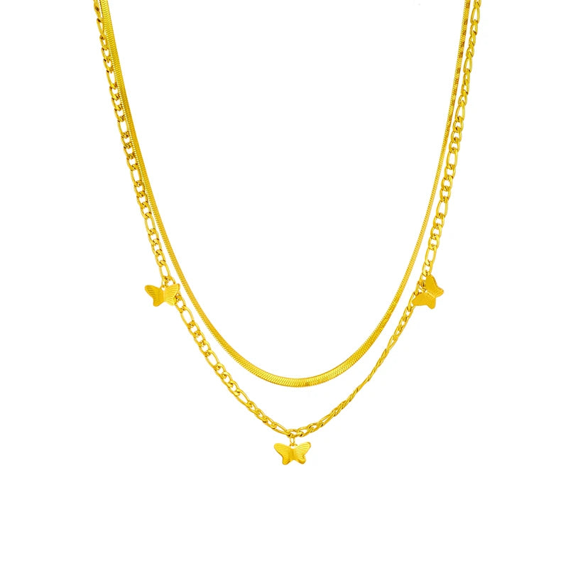 Papillon Duo – Layer Butterfly Kette