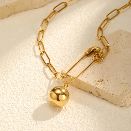 Bold Ball - Paper Clip Halskette