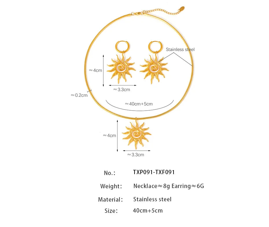 Soleil Set – Kette & Ohrringe