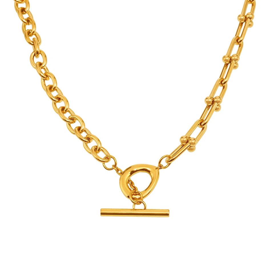 Geometric Glow – Statementkette mit OT-Verschluss