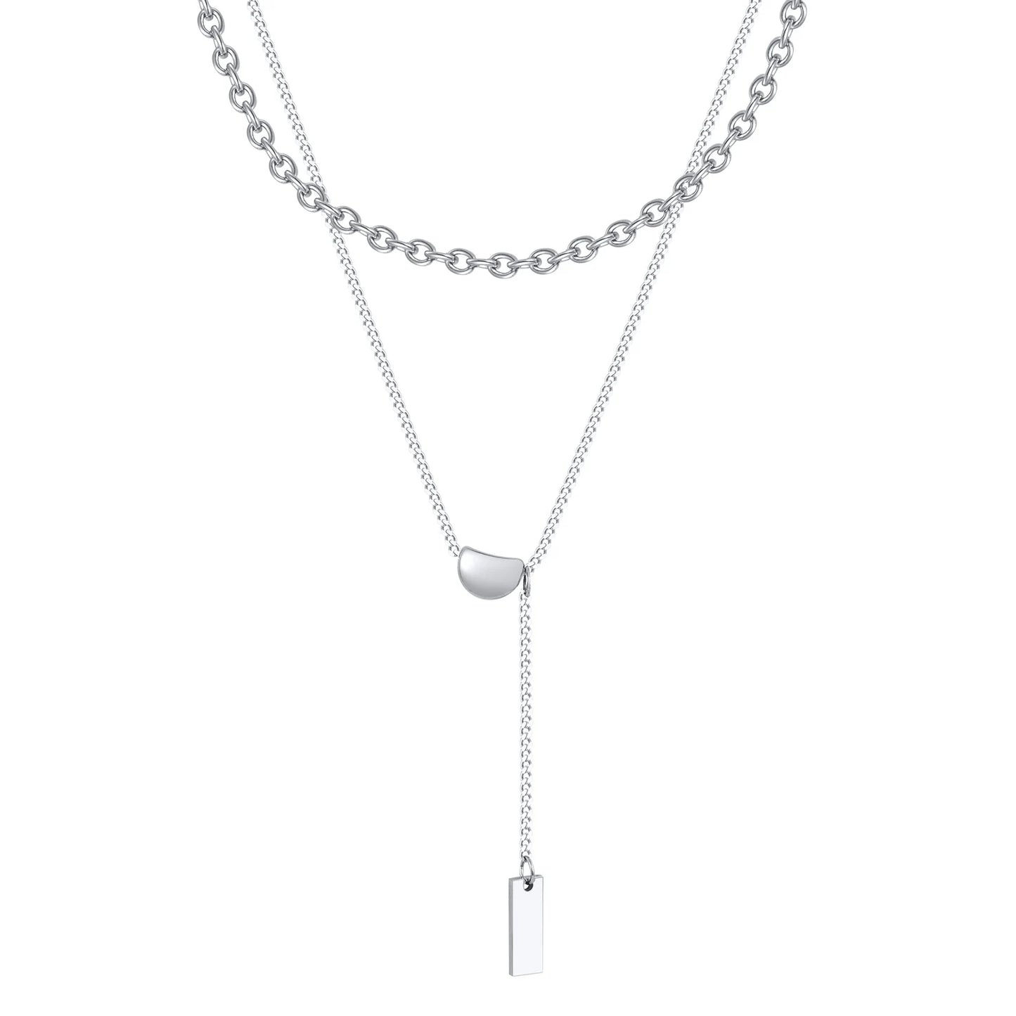 Moon Silver Duo -  Halskette