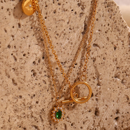 Green Elegance Layer-Kette