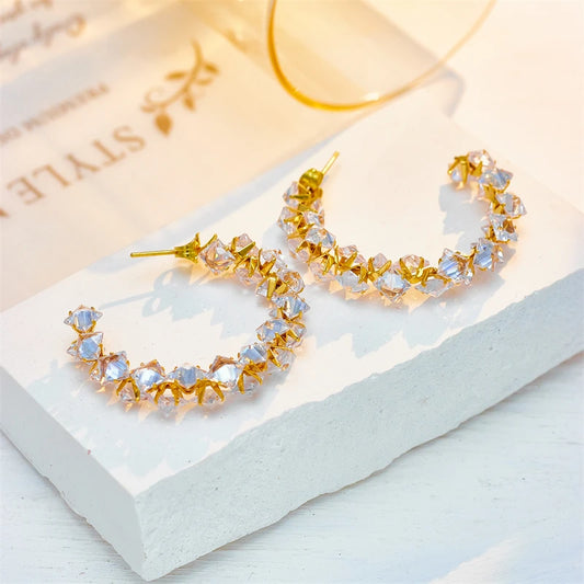 Crystal Spark Hoops