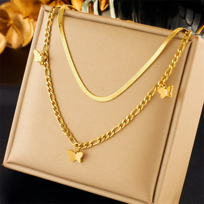 Papillon Duo – Layer Butterfly Kette
