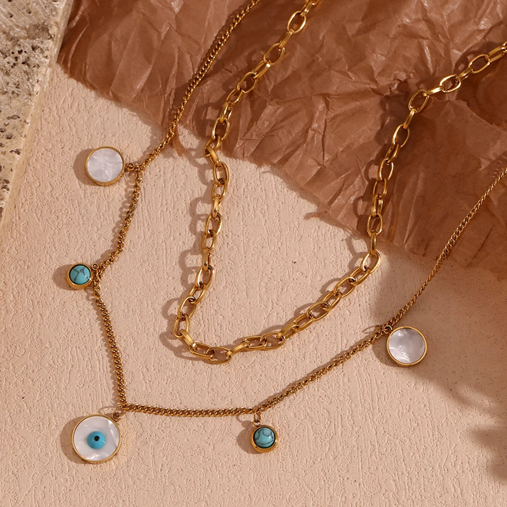 Evil Eye Duo Layer-Kette