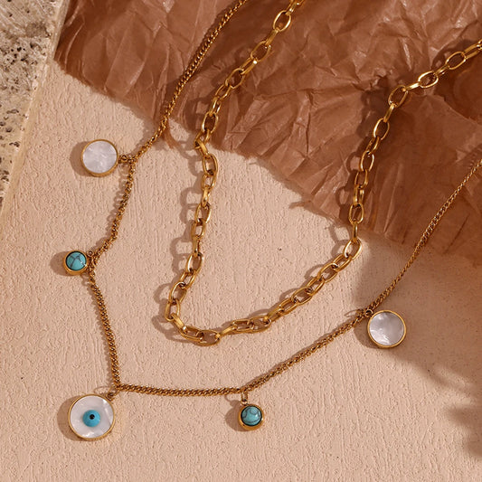 Evil Eye Duo Layer-Kette