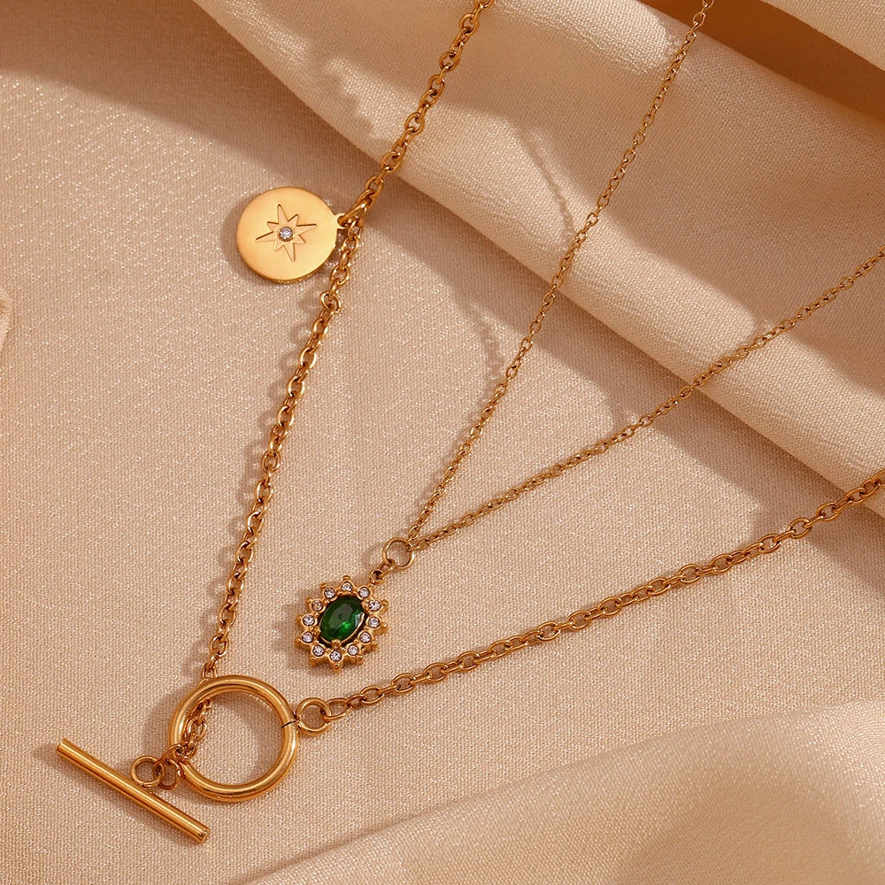 Green Elegance Layer-Kette