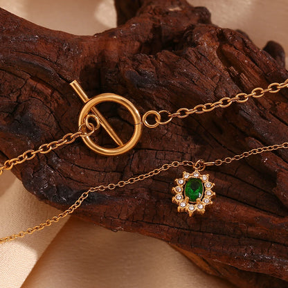 Green Elegance Layer-Kette