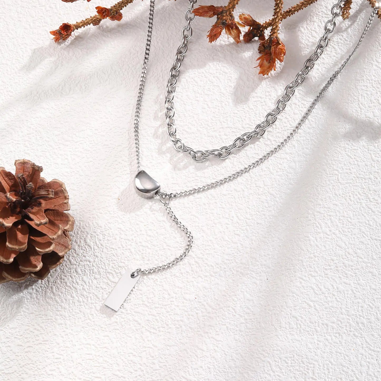 Moon Silver Duo -  Halskette